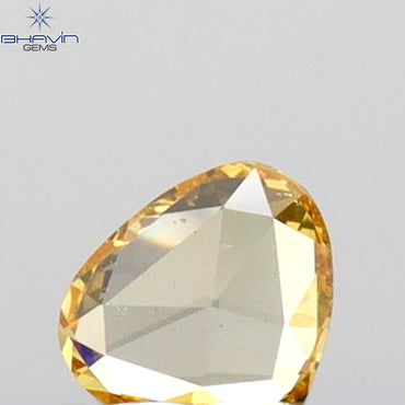 0.11 CT Heart Shape Natural Diamond Orange Color VS1 Clarity (3.85 MM)