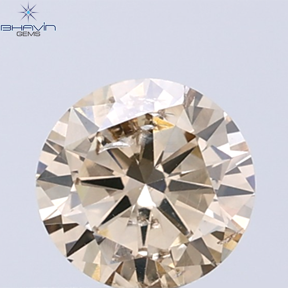 0.41 CT Natural Round Diamond Brown Color Clarity SI1 (4.81 MM)