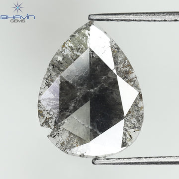 1.75 CT/5 ピース スライス形状 天然ダイヤモンド ソルト アンド ペッパー カラー I3 クラリティ (10.45 MM)
