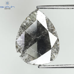 1.23 CT Slice Shape Natural Diamond Salt And Pepper Color I3 Clarity (11.88 MM)