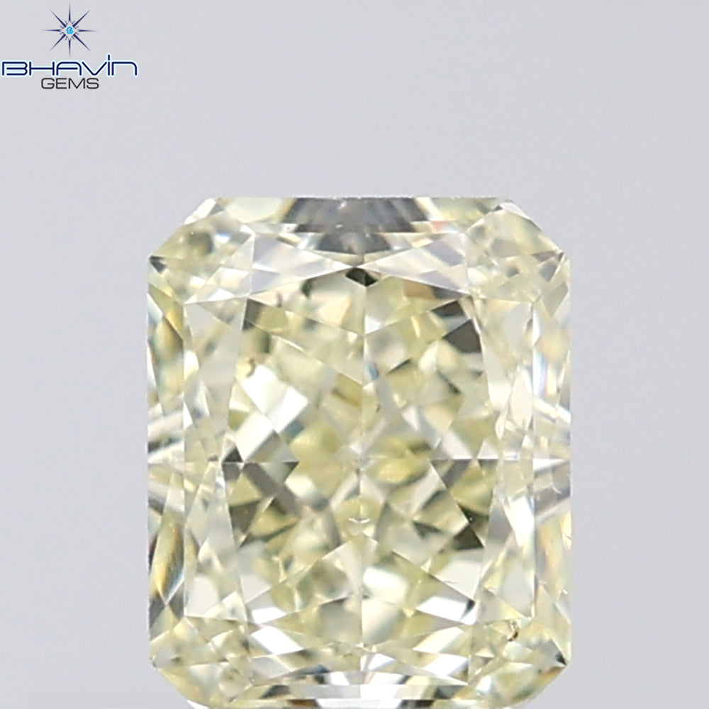 0.70 CT Radiant Shape Natural Diamond Yellow Color VVS1 Clarity (5.40 MM)