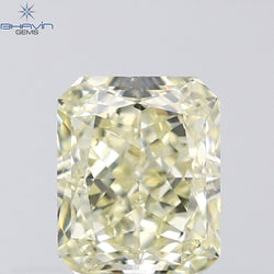 0.70 CT Radiant Shape Natural Diamond Yellow Color VVS1 Clarity (5.40 MM)