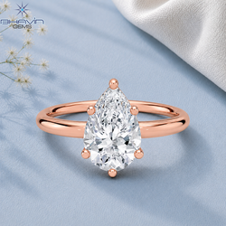 Pear Shaped Diamond Classic Solitaire Engagement Ring