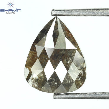 1.26 CT Pear Diamond Brown Color Natural Diamond Clarity I3 (7.64 MM)