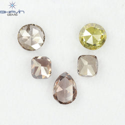 1.75 CT/5 Pcs Natural Mix Diamond Mix Fancy Color Clarity SI (5.75 MM)