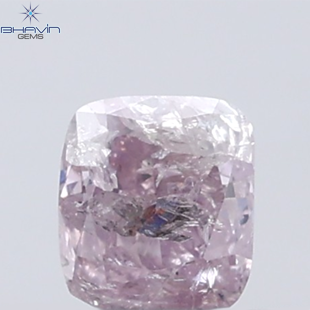 0.25 CT Cushion Diamond Natural Pink Color I3 Clarity (3.43 MM)