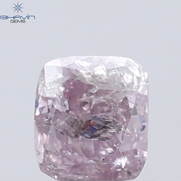 0.25 CT Cushion Diamond Natural Pink Color I3 Clarity (3.43 MM)