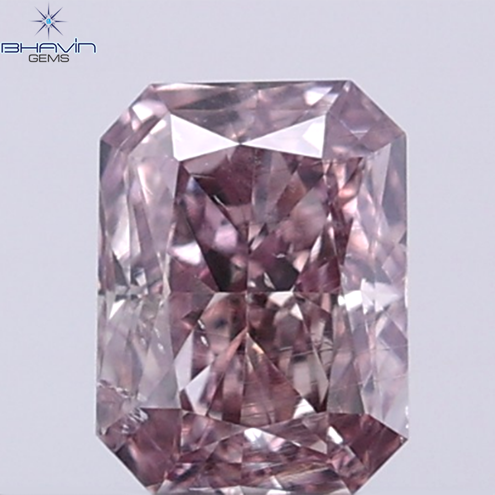 GIA Certified 0.27 CT Radiant Diamond Pink Brown Color Natural Loose Diamond SI2 Clarity (4.41 MM)