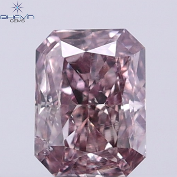 GIA Certified 0.27 CT Radiant Diamond Pink Brown Color Natural Loose Diamond SI2 Clarity (4.41 MM)