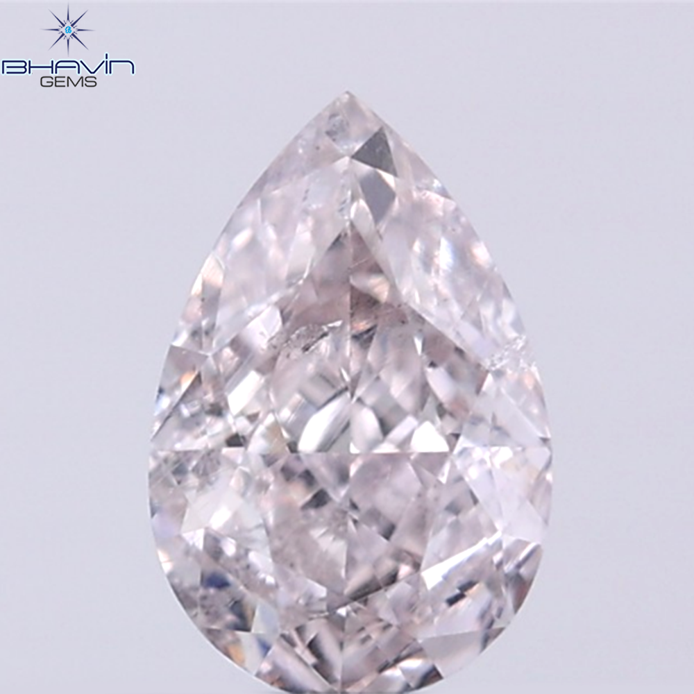 GIA Certified 0.50 CT Pear Diamond Pink Color Natural Loose Diamond (6.17 MM)
