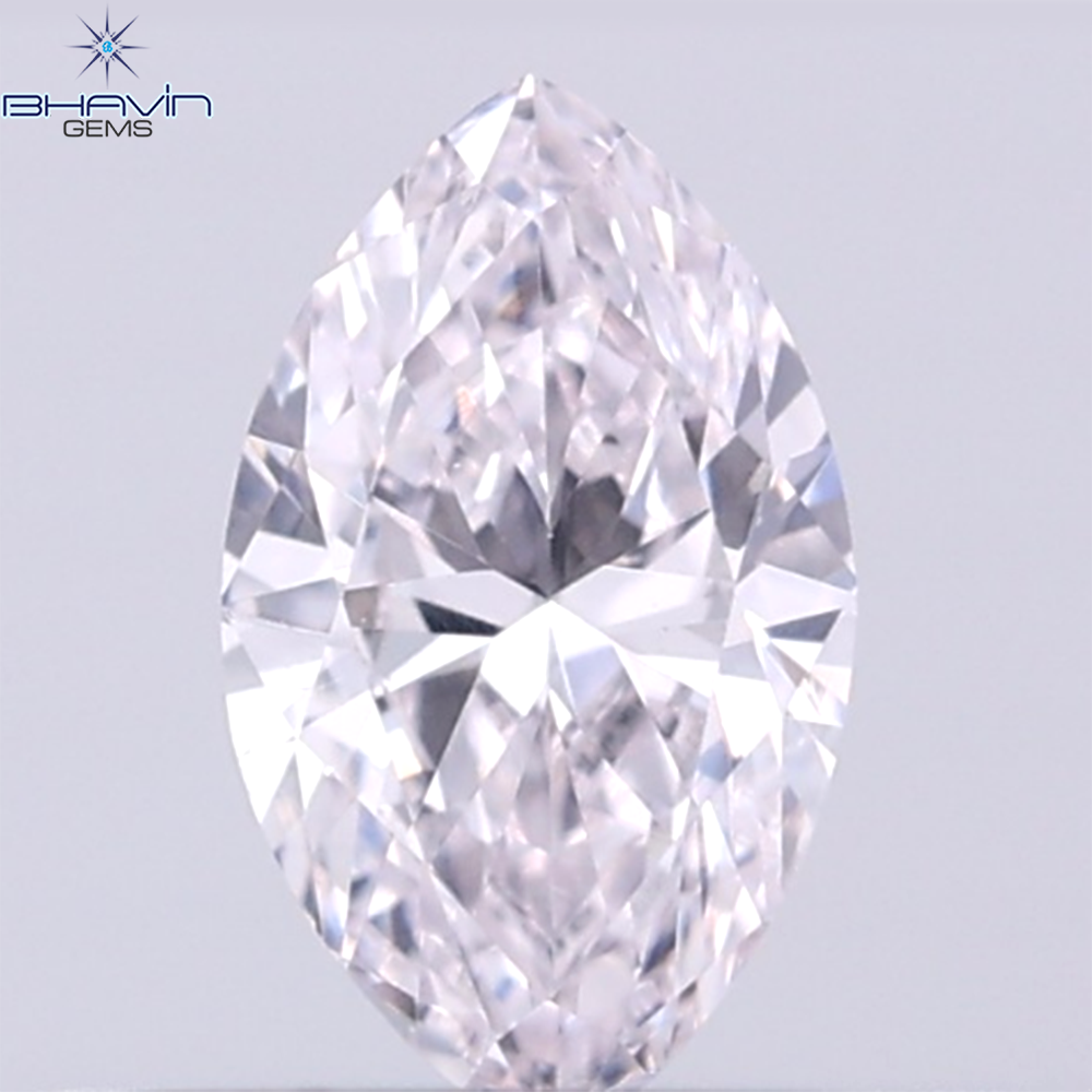 GIA Certified 0.27 CT Marquise Diamond Pink Color Natural Loose Diamond VS1 Clarity (6.02 MM)