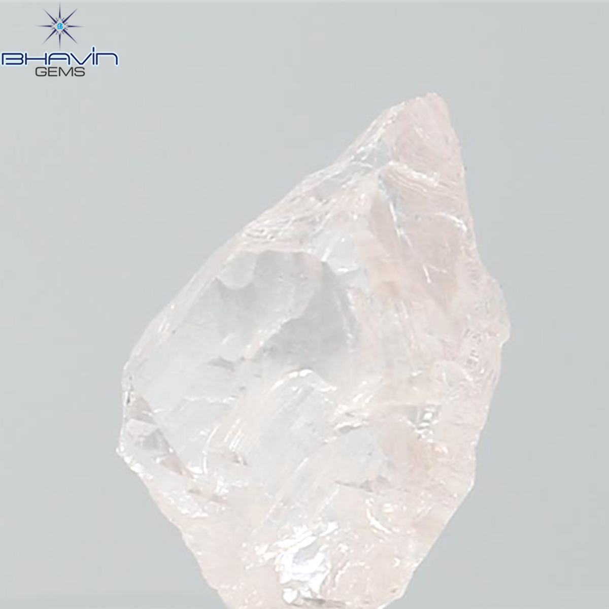 0.77 CT Natural Rough Diamond Pink Color Clarity VS (7.41 MM)