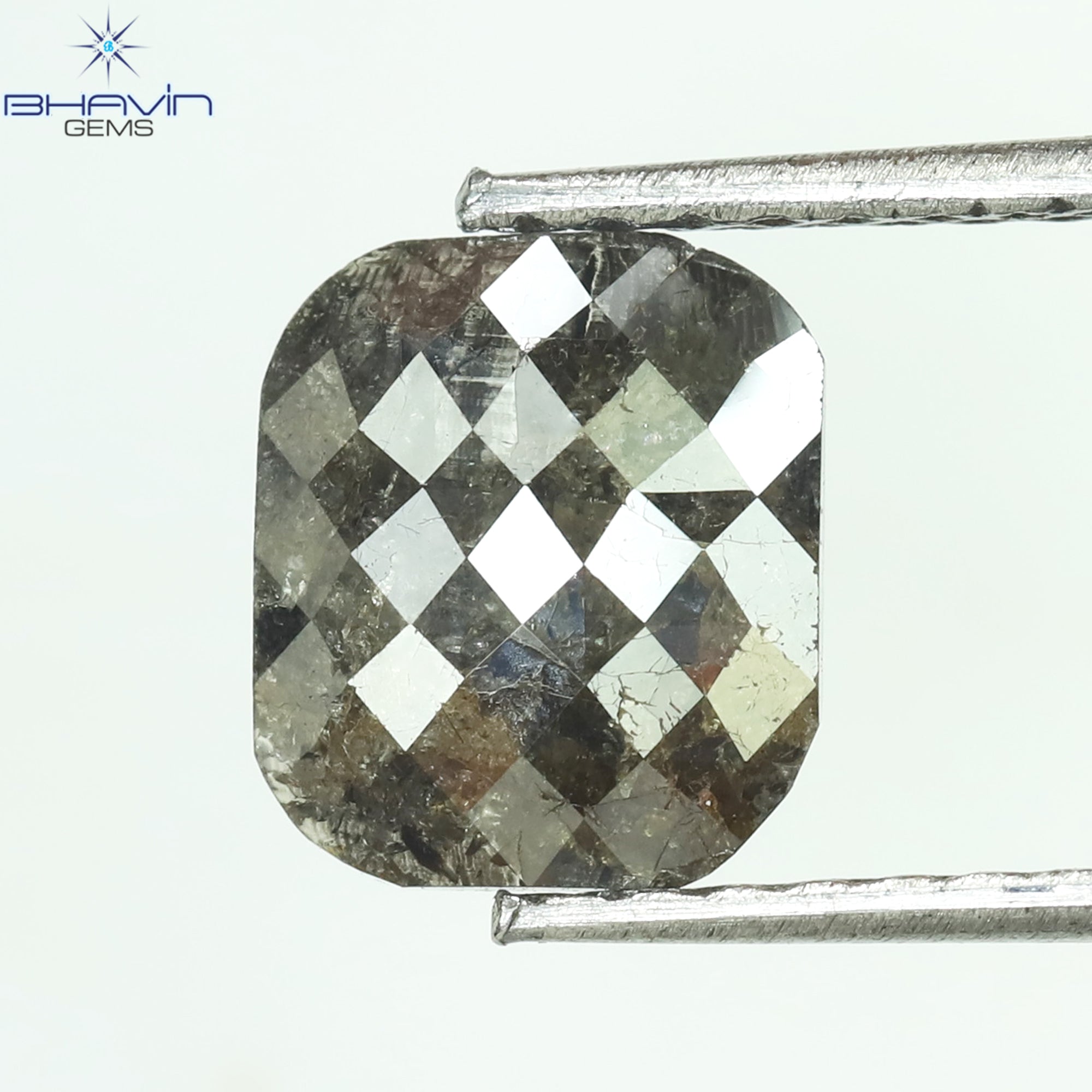 3.53 CT (2 個) クッション シェイプ ナチュラル ダイヤモンド ブラウン カラー I3 クラリティ (7.97 MM)