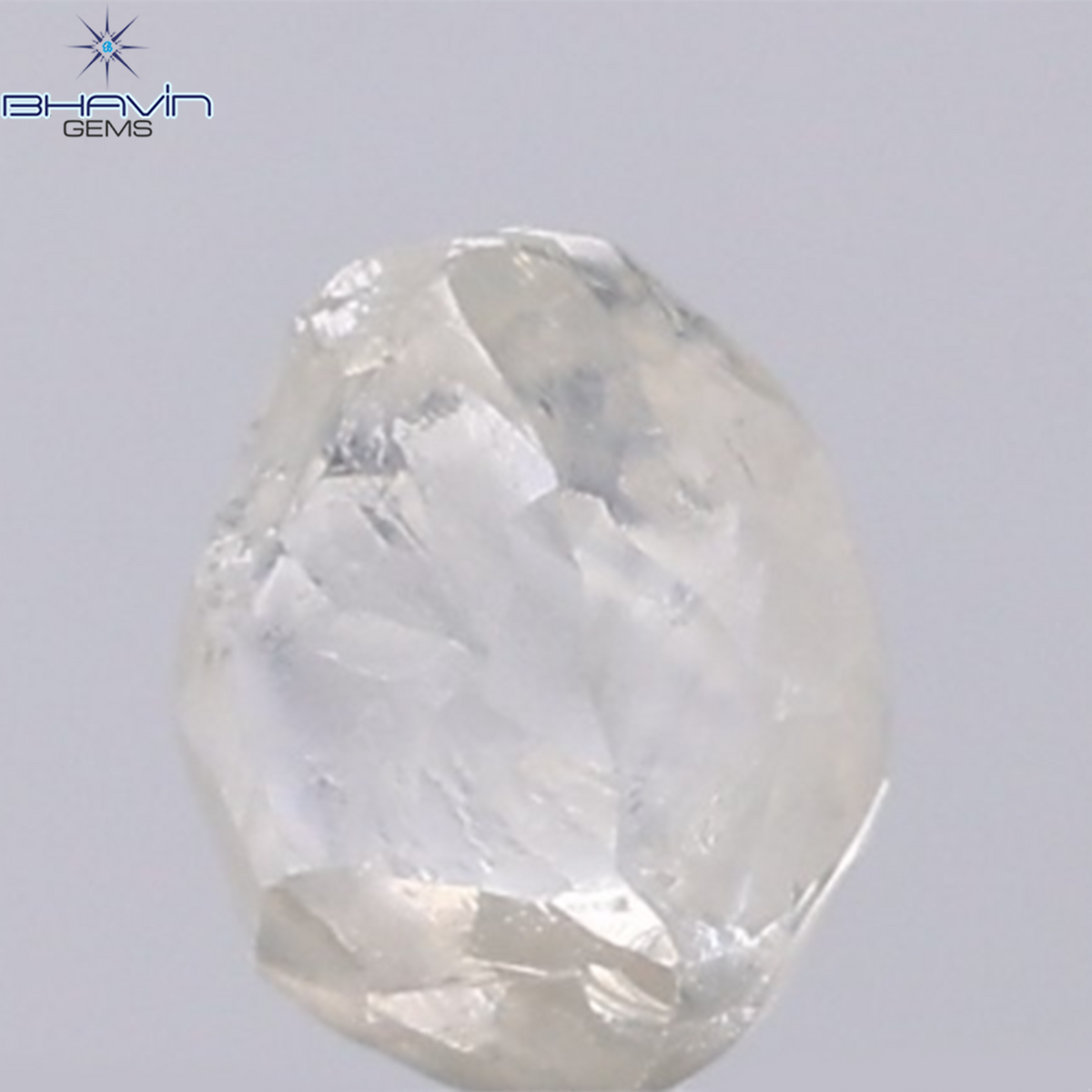 0.91 CT Natural Rough Diamond White Color Clarity VS (5.63 MM)