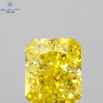 0.12 CT Radiant Shape Natural Diamond Yellow Color SI2 Clarity (2.90 MM)