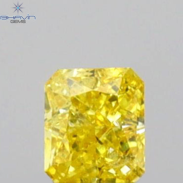 0.12 CT Radiant Shape Natural Diamond Yellow Color SI2 Clarity (2.90 MM)