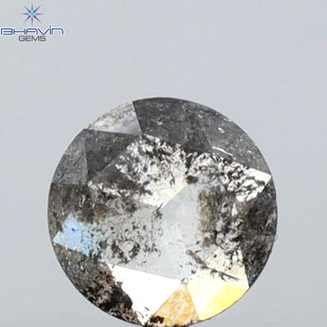 0.29 CT Round Rose Cut Natural Diamond Salt And Papper Color I3 Clarity (4.70 MM)