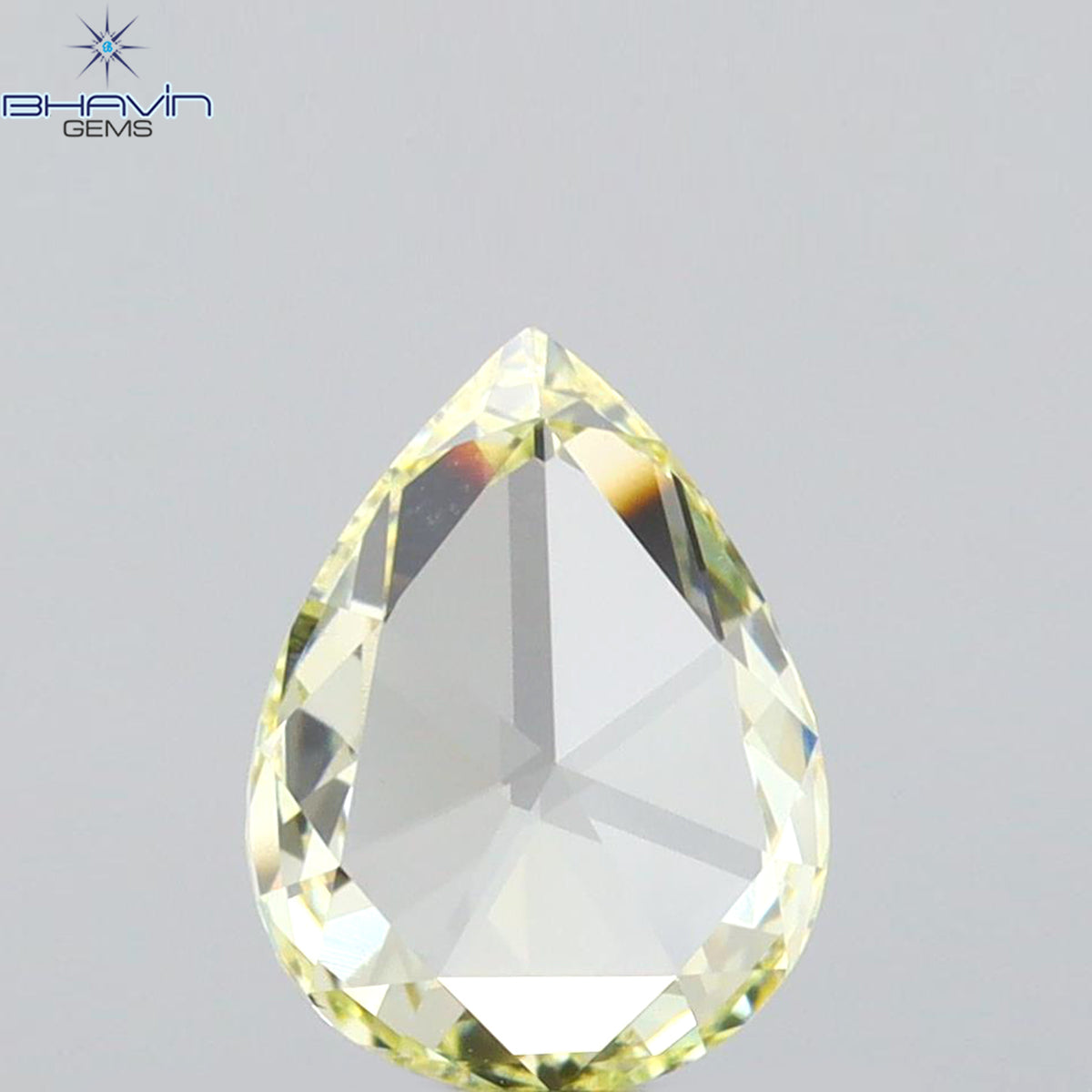 0.71 CT Natural Pear Diamond Fancy Yellow Color Clarity VVS1 (7.25 MM)
