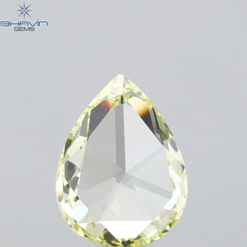 0.71 CT Natural Pear Diamond Fancy Yellow Color Clarity VVS1 (7.25 MM)