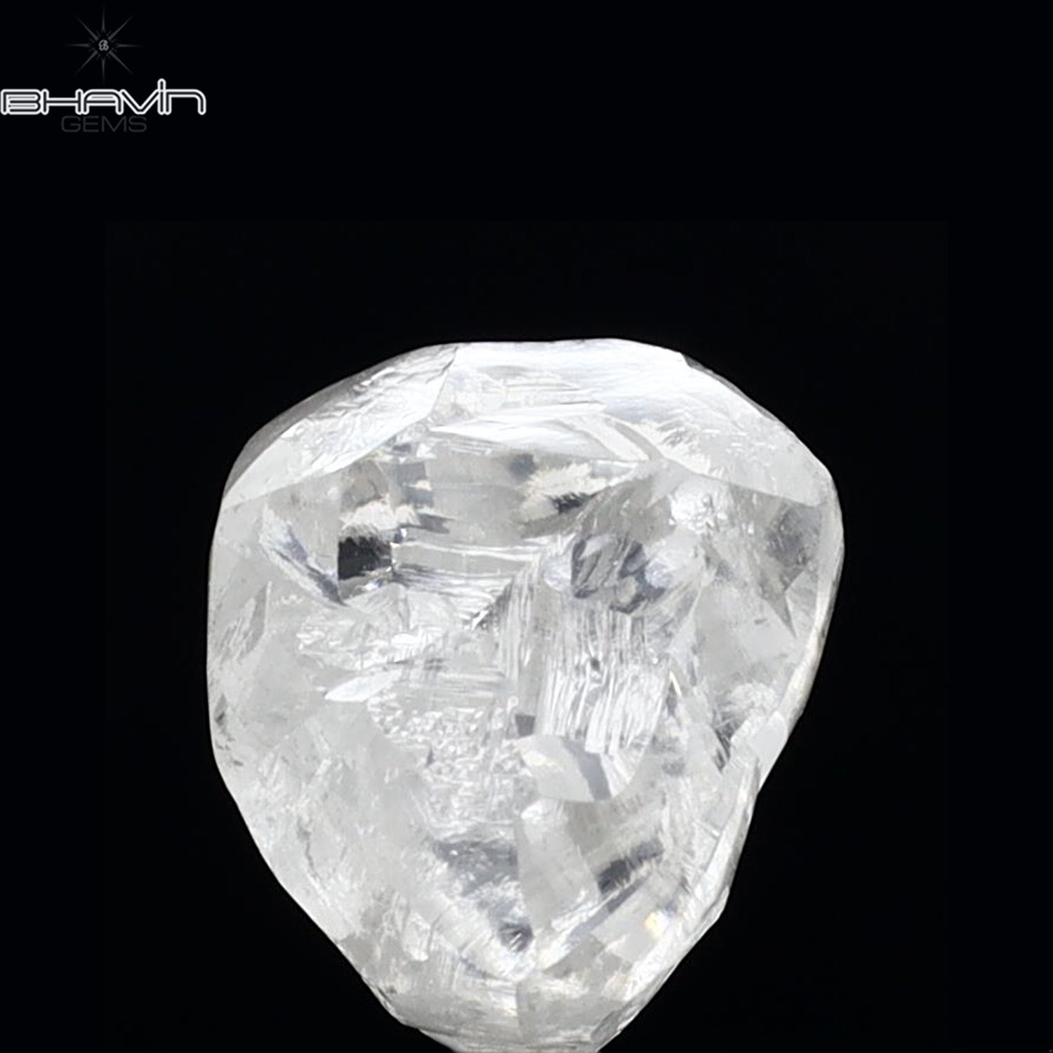 1.69 CT Rough Shape Natural Diamond White Color SI1 Clarity (7.53 MM)