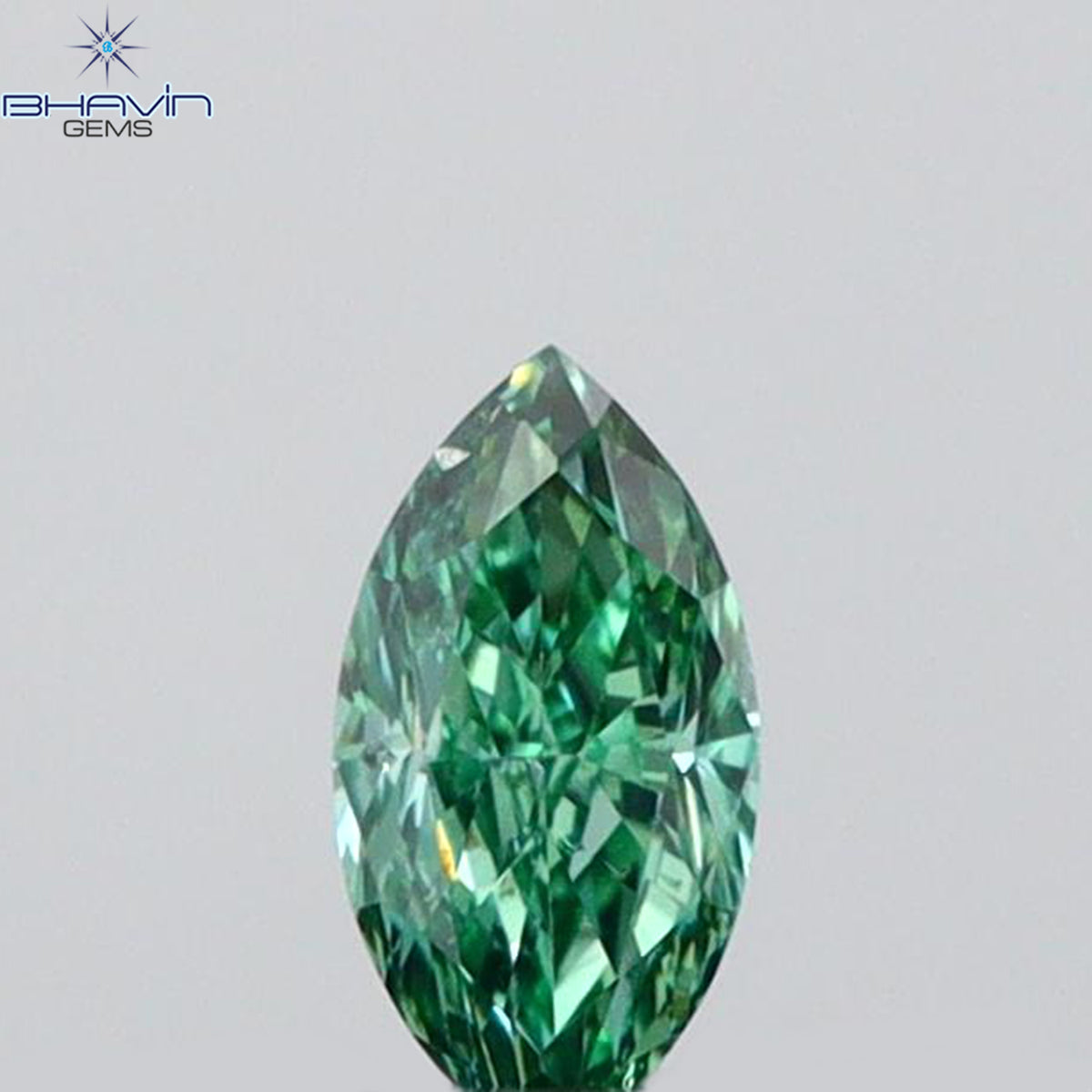 0.06 CT Natural Marquise Diamond Enhanced Vivid Green Color Clarity VS1 (3.68 MM)