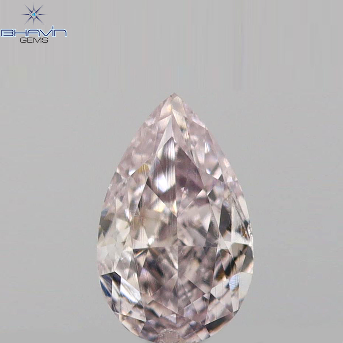 0.17 CT ペアシェイプ 天然ダイヤモンド ピンクカラー SI1 クラリティ (4.30 MM)
