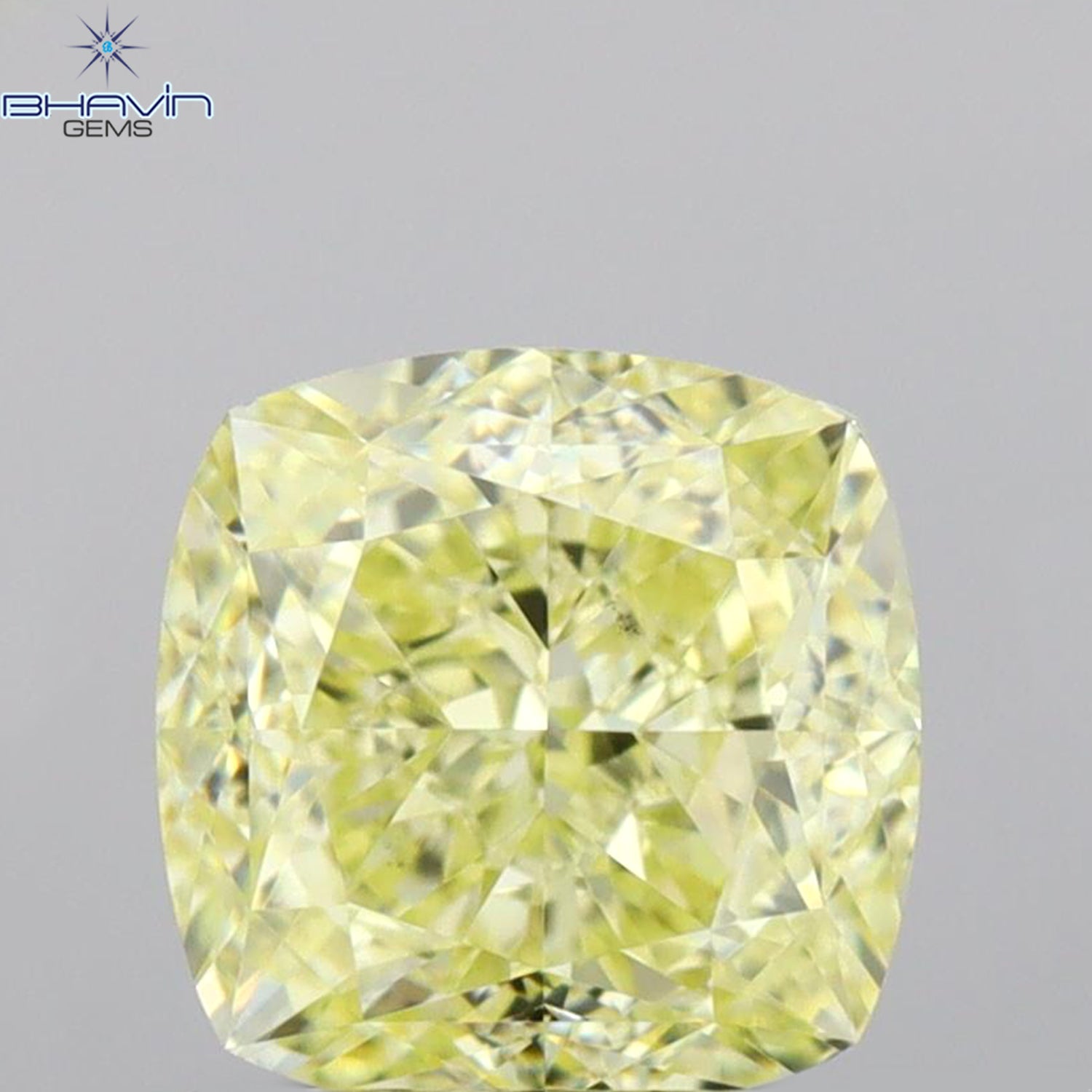 GIA Certified 1.58 CT Cushion Diamond Yellow Color Natural Diamond VS2 Clarity (6.16 MM)