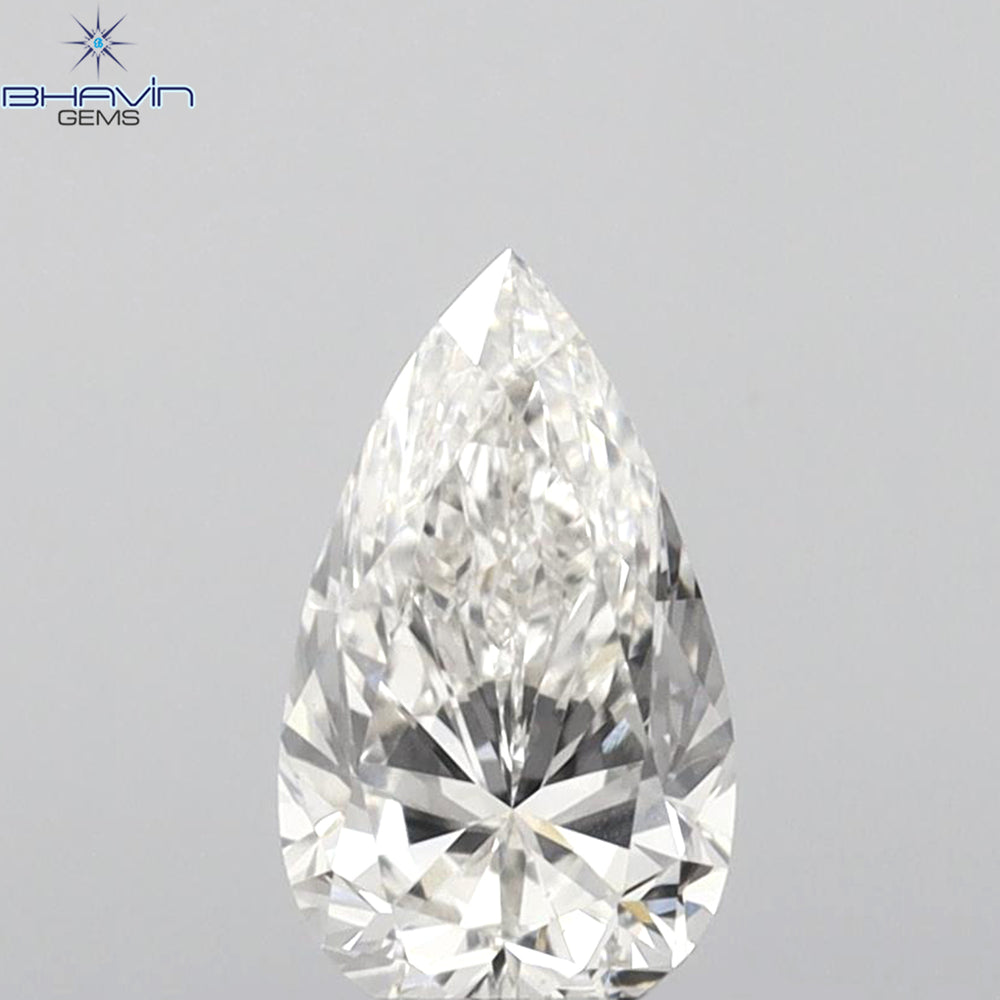 0.59 CT Pear Diamond Enhanced White Color VS1 Clarity (7.38 MM)