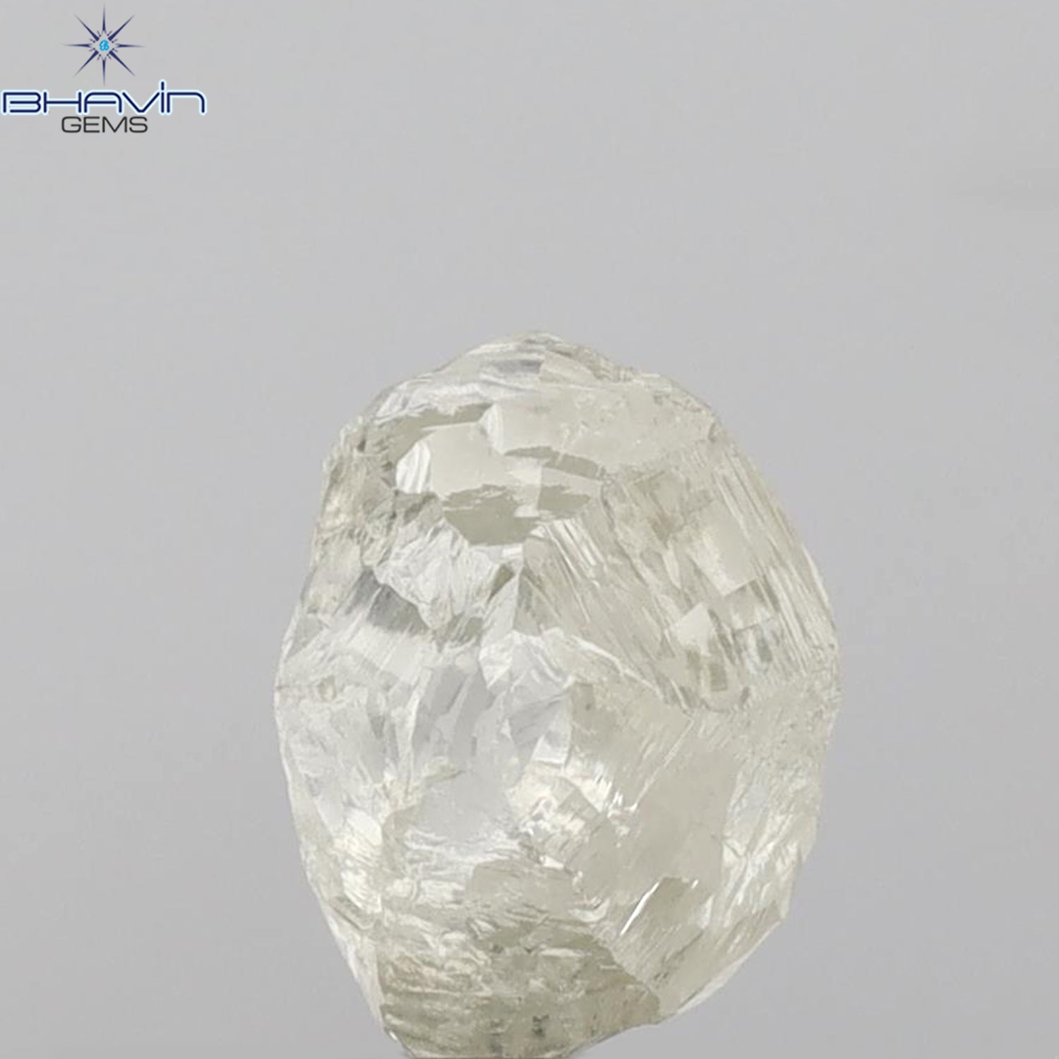 2.22 CT Rough Shape Natural Diamond Yellow Color SI1 Clarity (8.53 MM)