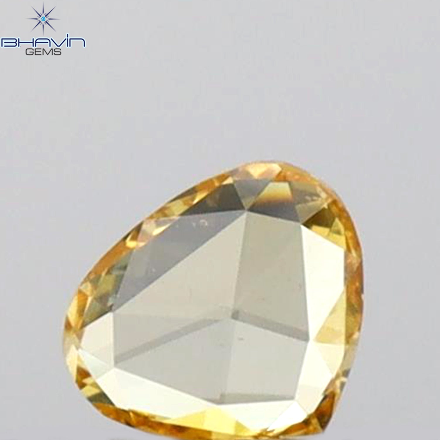 0.11 CT Heart Shape Natural Diamond Orange Color VS1 Clarity (3.87 MM)