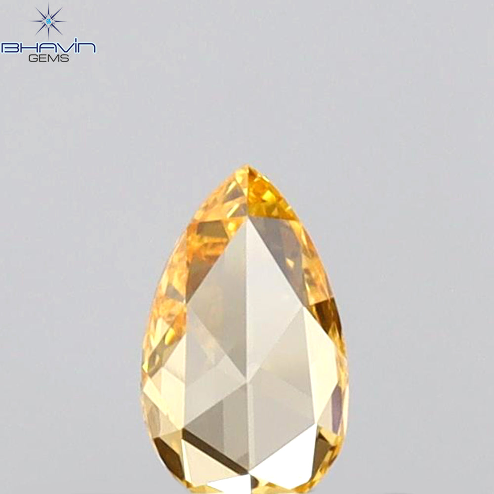 0.17 CT Pear Shape Natural Diamond Orange Color VS1 Clarity (4.80 MM)