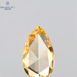 0.17 CT Pear Shape Natural Diamond Orange Color VS1 Clarity (4.80 MM)