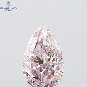 0.08 CT ペアシェイプ ナチュラル ダイヤモンド ピンク色 VS1 クラリティ (3.45 MM)