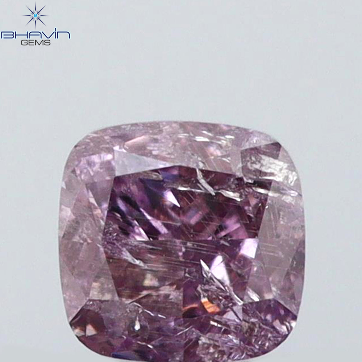 0.20 CT クッションシェイプ 天然ダイヤモンド ピンクカラー I1 クラリティ (3.14 MM)