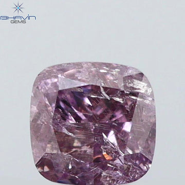 0.20 CT クッションシェイプ 天然ダイヤモンド ピンクカラー I1 クラリティ (3.14 MM)