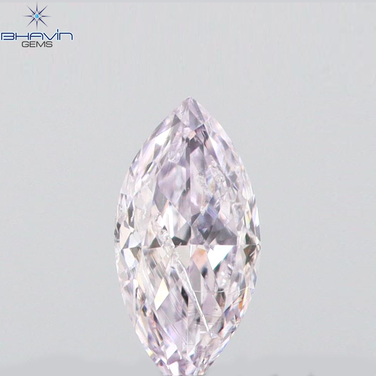 0.10 CT マーキス シェイプ ナチュラル ルース ダイヤモンド ブラウン ピンク カラー VS2 クラリティ (5.00 MM)