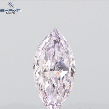 0.10 CT マーキス シェイプ ナチュラル ルース ダイヤモンド ブラウン ピンク カラー VS2 クラリティ (5.00 MM)