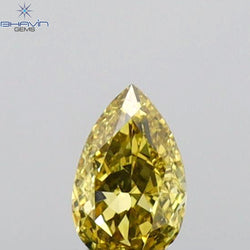 0.14 CT Pear Shape Natural Diamond Green (Chameleon) Color VS1 Clarity (4.17 MM)