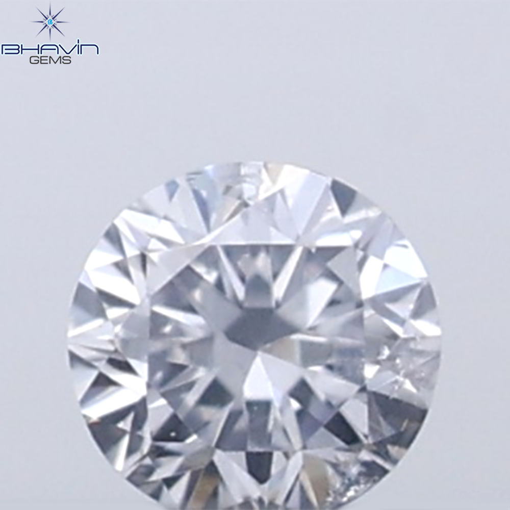 0.03 CT Round Cut Natural Diamond Grey Blue Color VS2 Clarity