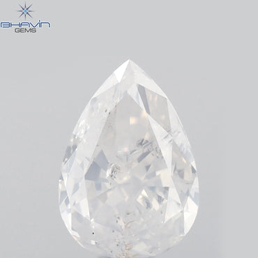 1.00 CT Pear Shape Natural Diamond White Color I1 Clarity (7.78 MM)