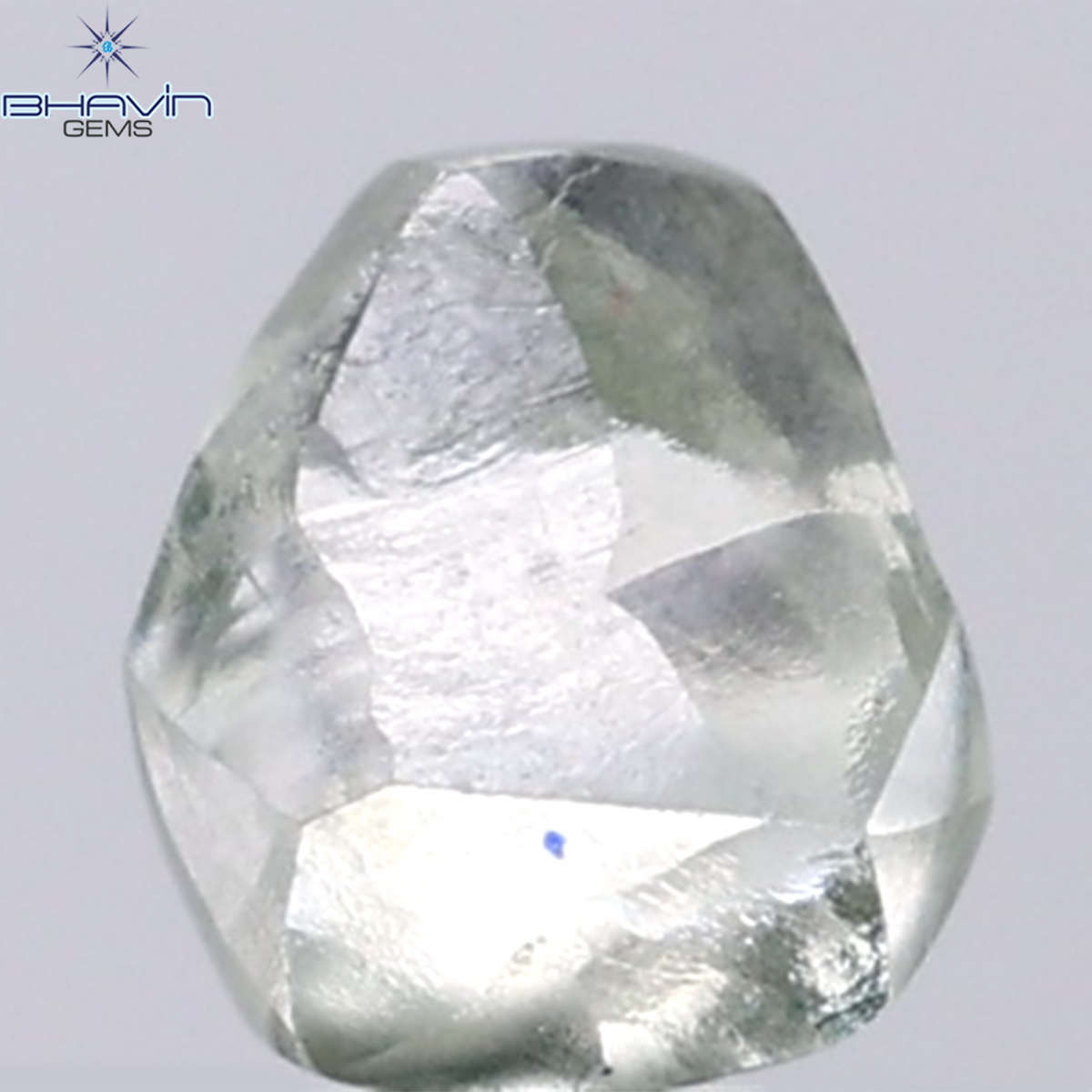 1.19 CT Natural Rough Diamond Green Color Clarity VS (6.42 MM)