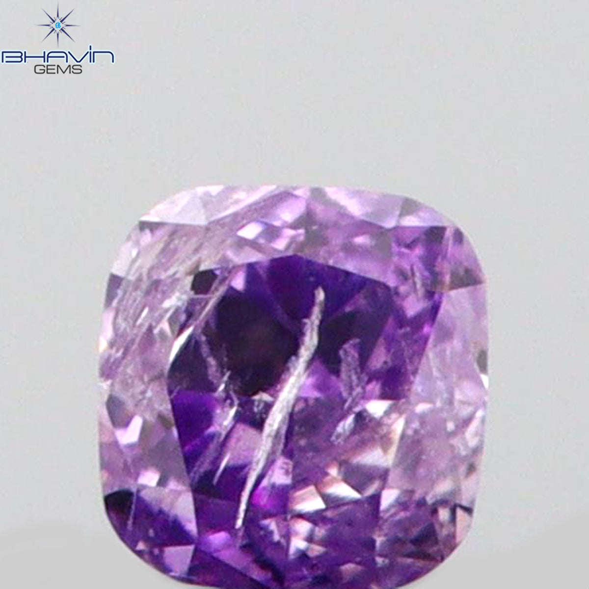 0.04 CT Natural Cushion Diamond Vivid Pink Color Clarity I2 (1.95 MM)