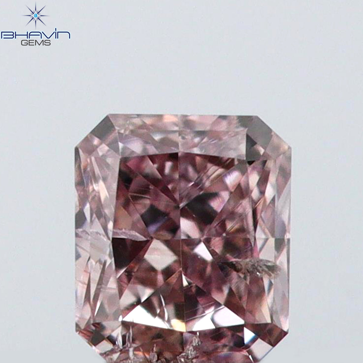 0.11 CT Natural Radiant Diamond Intense Pink Color Clarity SI1 (2.90 MM)