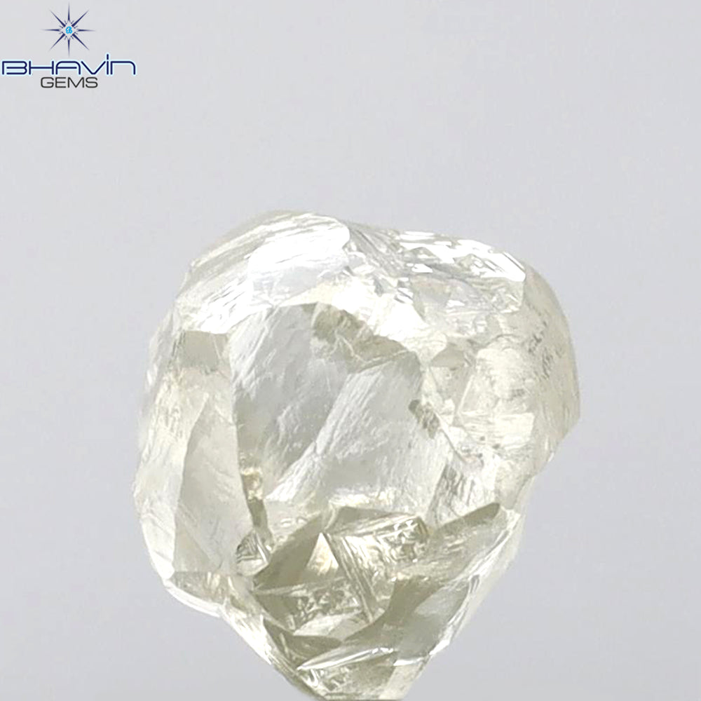 2.76 CT Rough Shape Natural Diamond Yellow Color VS2 Clarity (7.73 MM)