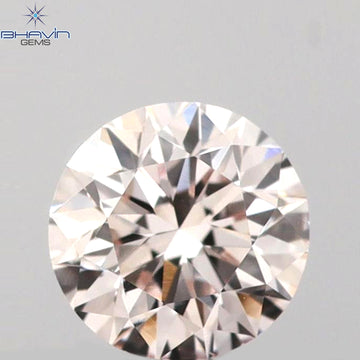 0.26 CT Round Shape Natural Diamond Pink Color VS1 Clarity (4.10 MM)