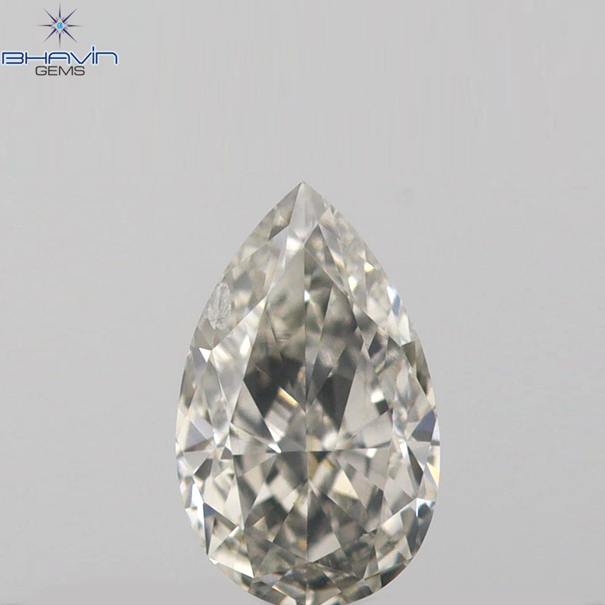 0.25 CT ペアシェイプ 天然ダイヤモンド グレーカラー SI1 クラリティ (4.91 MM)