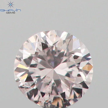 0.03 CT Round Shape Natural Diamond Pink Color SI1 Clarity (2.00 MM)