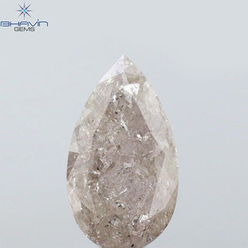 1.21 CT Natural Pear Diamond Pink Color Clarity I3 (8.74 MM)