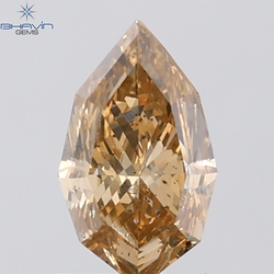 1.21 CT Kite Diamond Natural Brown Orange Color SI Clarity (9.08 MM)