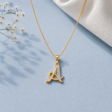 Diamond Letter A Initial Pendant Necklace – Elegant Personalized Alphabet Jewelry